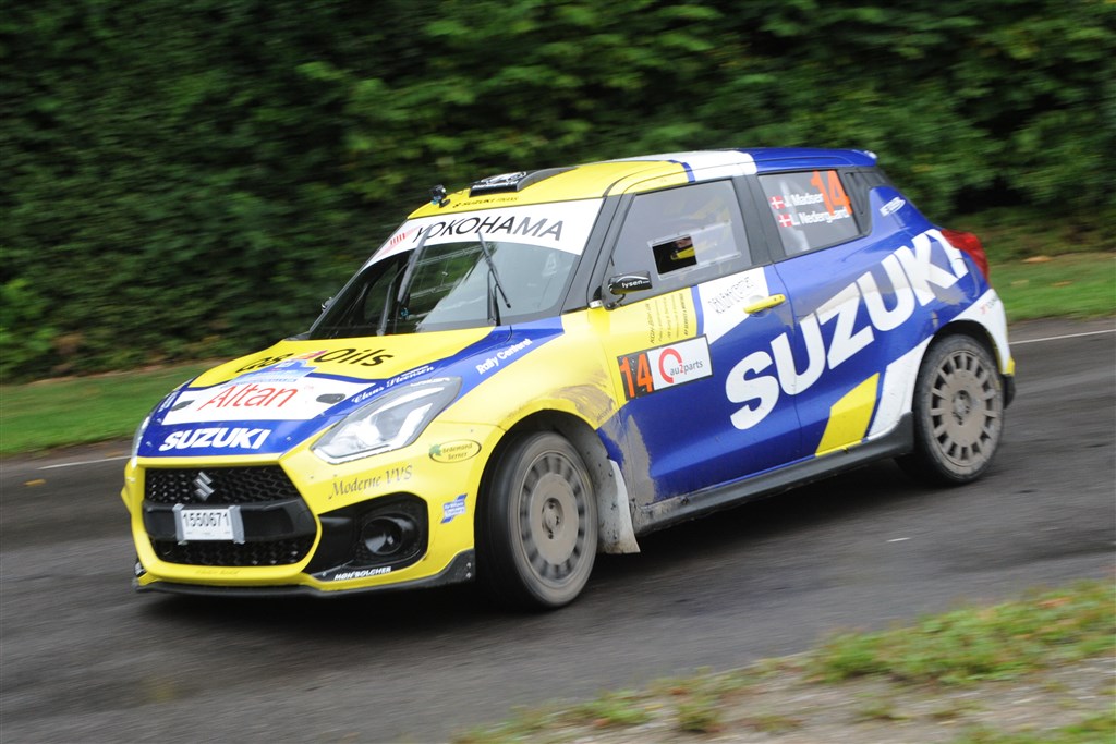 Jacob Madsen og Line Nedergaard kan vinde Dansk Super Rally generelt.